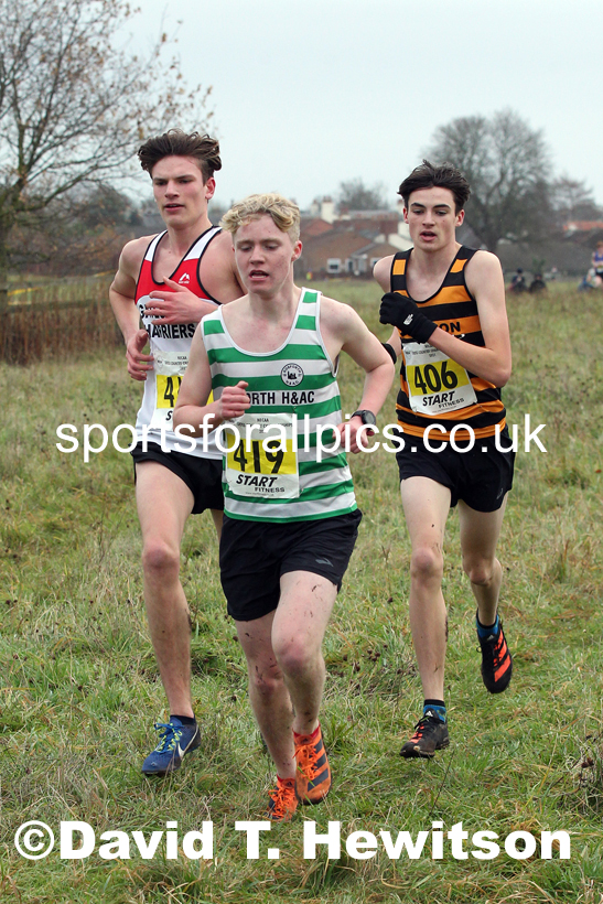Mens under-17s, 2021 North Eastern Cross Country Championships, Sedgefield. Photo: David T. Hewitson/Sports for All Pics